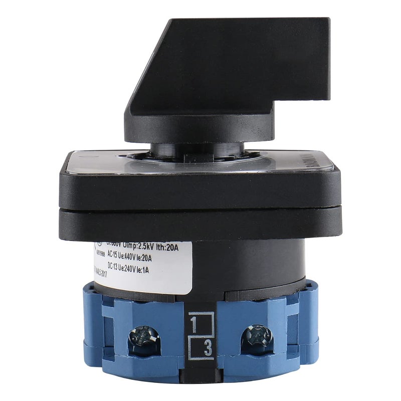 Baomain مفتاح تغيير مجموعة كام AC 660V 20A 2 وضعية 4 أطراف SZW26-20/C02.1 - Image 3